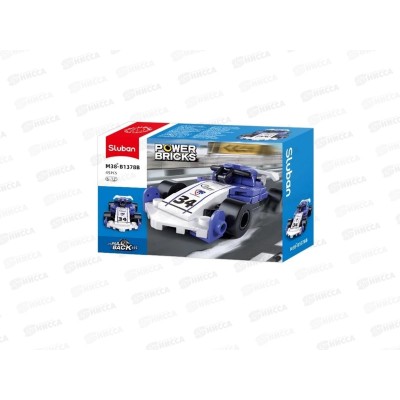 Конструктор М38-B1378B Гоночный автомобиль, 45 дет. в коробке