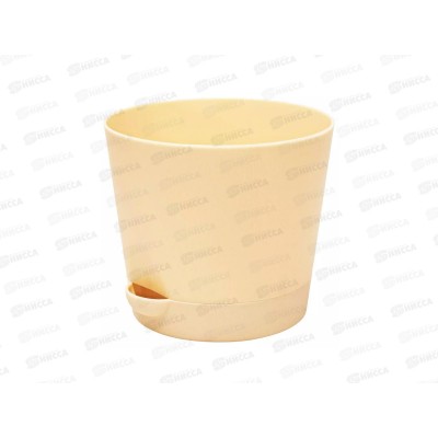 Горшок д/цв. с поддоном 1л бежевый *50 ИНТ