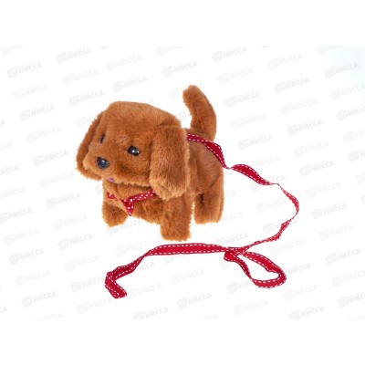 Щенок на бат. 2316816 ходит, виляет хвостом, лает, цв.коричневый в/к