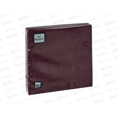 Салфетки 3-х слойные 16 листов 33*33 Art Bouquet Барокко Ягодный,57249*12