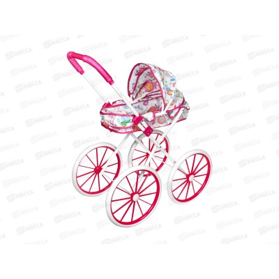 Коляска для кукол 2300666 (металл) в пакете 33*57*65