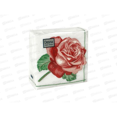 Салфетки 1сл 40л 24*24 Desna Design Красная роза,57578*32
