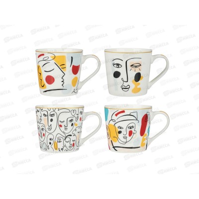 Кружка 400мл Авангард, фарфор, 4 диз., MILLIMI, 806-363  г