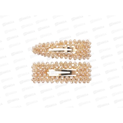 Заколка для в волос в наб.клик-клак &quotхрусталь&quotзолотистая DV-B-266