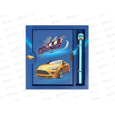 Блокнот  Darvish 50л. &quotTurbo Racing&quot с замком,с ручкой, DV-15946-3