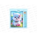 Блокнот Darvish 50л. "Собачка с цветам" с замком,с ручкой, DV-15942-4 Блокнот Darvish 50л. "Собачка с цветам" с замком,с ручкой, DV-15942-4