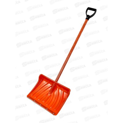 Лопата снеговая 465*340мм "Крепыш-№2" пласт., цветная, с стеклокомпозитным черенком и V-ручкой *5 Лопата снеговая 465*340мм "Крепыш-№2" пласт., цветная, с стеклокомпозитным черенком и V-ручкой *5