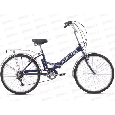 Велосипед 26&quot 6ск RUSH HOUR START V-brake ST синий рама 16&quot, 388118
