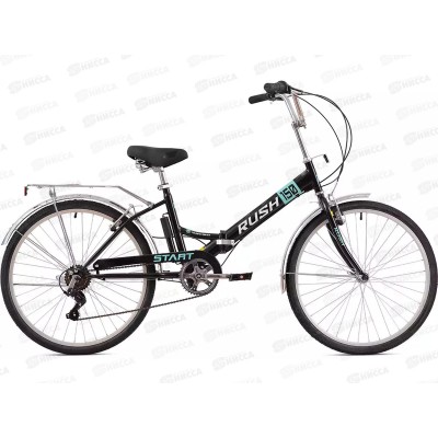 Велосипед 26" 6ск RUSH HOUR START V-brake ST черный рама 16", 280565 Велосипед 26" 6ск RUSH HOUR START V-brake ST черный рама 16", 280565