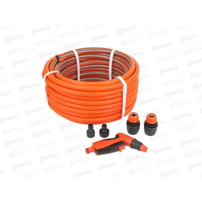 Набор для полива со шлангом Жук классик 25м 1/2&quot и семифункциональным пистолетом поливочным Жук Эрго