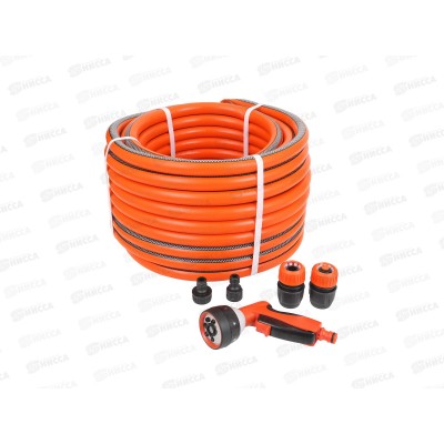 Набор для полива со шлангом Жук классик 25м 3/4&quot и семифункциональным пистолетом поливочным Жук Эрго