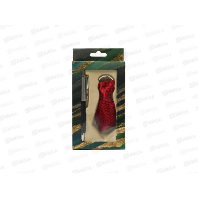 Набор подар.2в1(ручка,брелок-галстук)микс 5092261