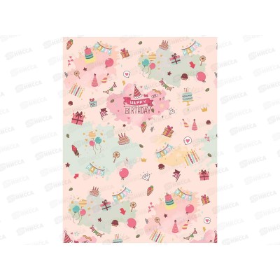 Бумага упаковочная Optima &quotДР Принцессы&quot (10л,70*100см) УБ-6803 *25