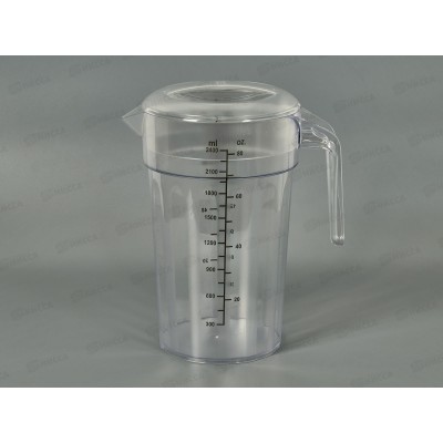 Кувшин с мерной шкалой 2400мл прозрачный с крышкой КТ-КПК-202