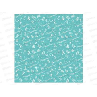 Бумага упаковочная Optima Тортики (10л,70*100см) УБ-6807 *25