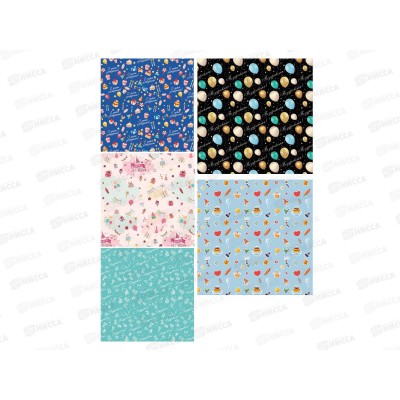 Бумага упаковочная MI OPTIMA Ассорти (1л,70*100см) УБ-6821