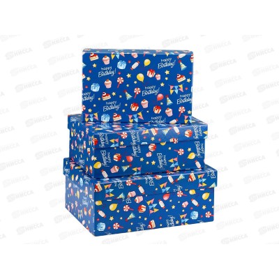 Коробка набор 3в1 С ДР (23*16*9,5-19*12*6,5см) КОР-2878