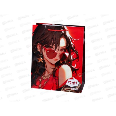 Пакет подарочный MI 26,4х32,7х13,6см Поп-звезда, ПКП-1142  *12