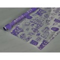 Пленка рулон прозрачн с рис &quotМишки&quot фиолетовые 0,7*7,5м 813153
