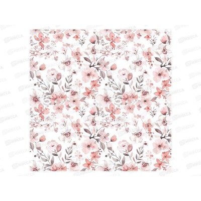 Бумага упаковочная MI Нежные цветы (10л,70*100см) УБ-6815
