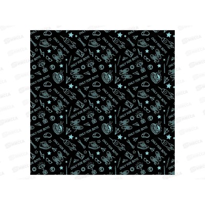 Бумага упаковочная MI Только для мальчиков (10л,70*100см) УБ-6816