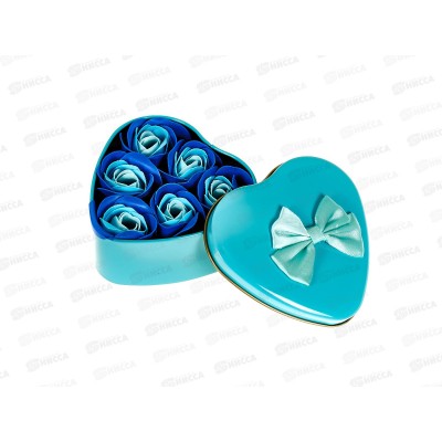 Набор под. &quotБело-синие розы&quot 6 мыльных лепестка 6962297