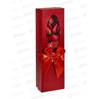 Букет мыльный из 5 роз красных, в коробке 6962349