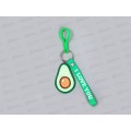 Брелок резина &quotАвокадо с карабином&quot 5,5*0,3*4см 6988886