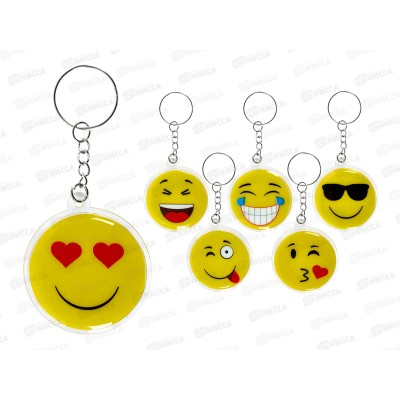 Брелок пластик &quotСмайлики&quot микс 4,5*4,5см 7463077