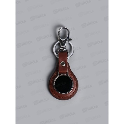Брелок под нанесение кожзам &quotЖетон&quot коричнев. 11*4,5см 10904386