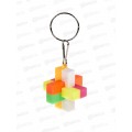 Брелок Головоломка пластик на кольце &quotКрестик&quot 4*3,5*3,5см 2985233