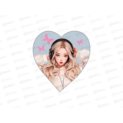 Открытка мини Девушка С Дн.Св.валентина 0219.696