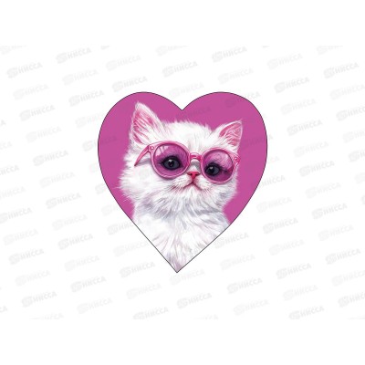 Открытка мини Кошка С Дн.Св.валентина 0219.703