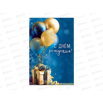 Открытка 121*183 С Днем Рождения 0166.838