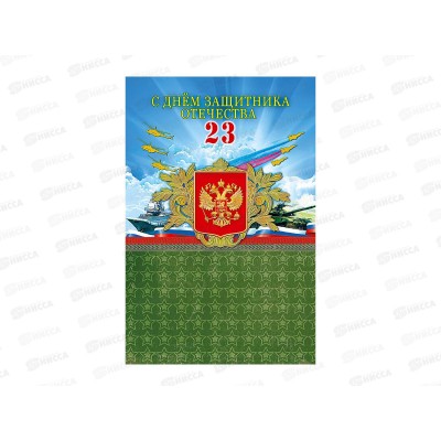 Открытка 121*183 С Днем защитника Отечества 0826.156 Открытка 121*183 С Днем защитника Отечества 0826.156