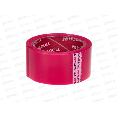 Скотч 48*66м прозрачный цветной НОВА РОЛЛ 38мкм, фуксия, 0140-0030 *36