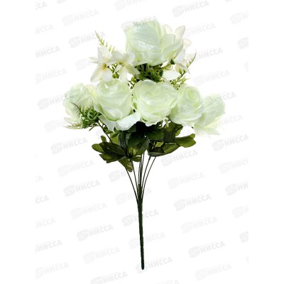 Букет роза с лилией 9голов 50см микс 6048 *10