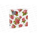 Салфетки 3сл 25л 24*24 Bouquet de Luxe Красные розы, 25562*15