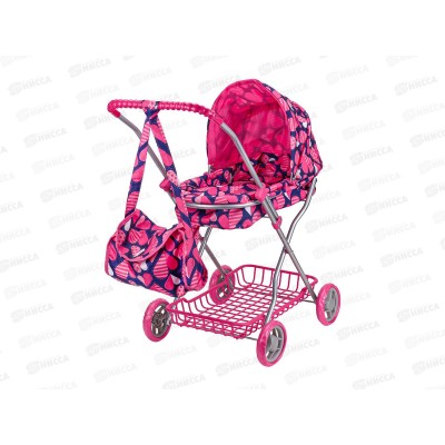 Коляска для кукол 9325-D (63х35х71см) с сумкой и корзиной в пакете