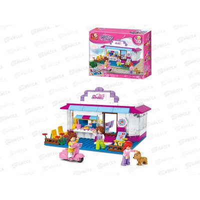 Конструктор SLUBAN Розовая мечта. Кафе-бар, 226дет., М38-В0528