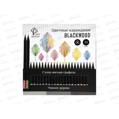 Карандаши 72цв. АРТформат дерево, трехгранные, AF03-005-72  *1