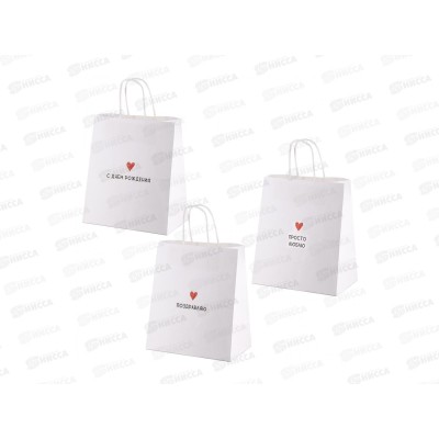 Набор пакетов подарочных  Alingar,Поздравления асс 3шт ,AL12481