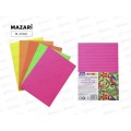 Цветной карт.MAZARI 5л. 5цв, А4 гофрир, флуоресц. цвета М-20301