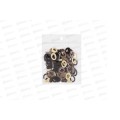 Резинки д/волос  Alingar d20,100шт,св.кор,т-кор,AL12496