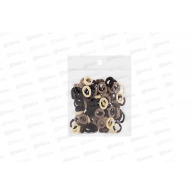 Резинки д/волос  Alingar d20,100шт,св.кор,т-кор,AL12496