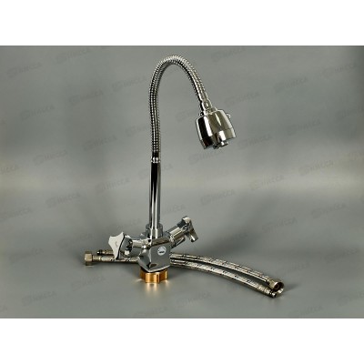 Смеситель д/кухни РОТАТО Р58308N гиб.гусак