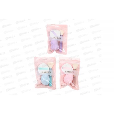 Farres FP068 Набор аксессуаров для макияжа (спонж-пуховка+спонж+кисть) Farres FP068 Набор аксессуаров для макияжа (спонж-пуховка+спонж+кисть)