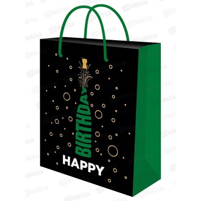 Пакет подарочный MI 26,4х32,7х8см (L) Веселый праздник ППК-7865 *12