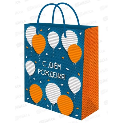 Пакет подарочный MI 26,4х32,7х8см (L) Воздушные шары ППК-7845 *12