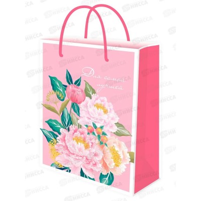 Пакет подарочный MI 26,4х32,7х8см Красивый букет, ППК-7856 *12